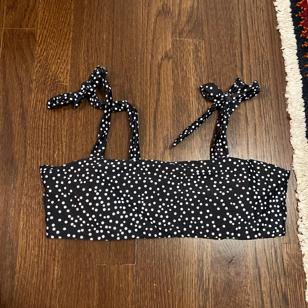 Polka Dot Black and White Bikini top